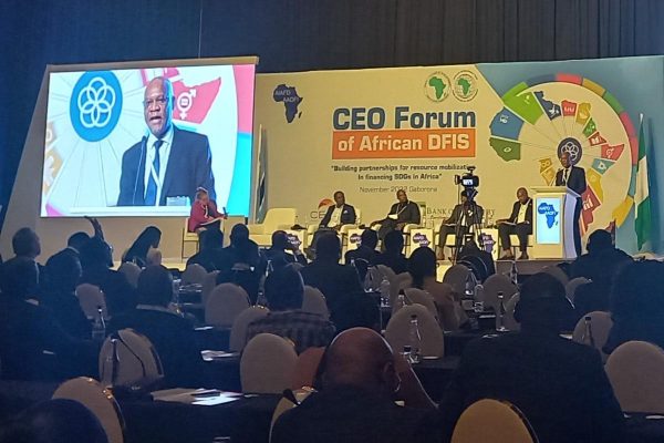 CEO Forum in Botswana, stage set up by Alkenes