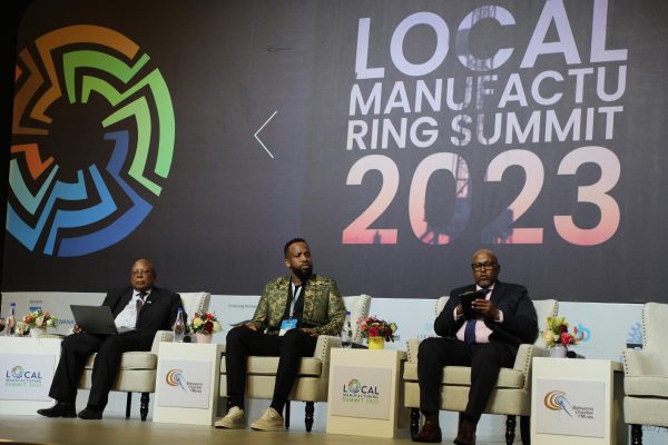 Local Manufacturing Summit Botswana stage set up by Alkenes